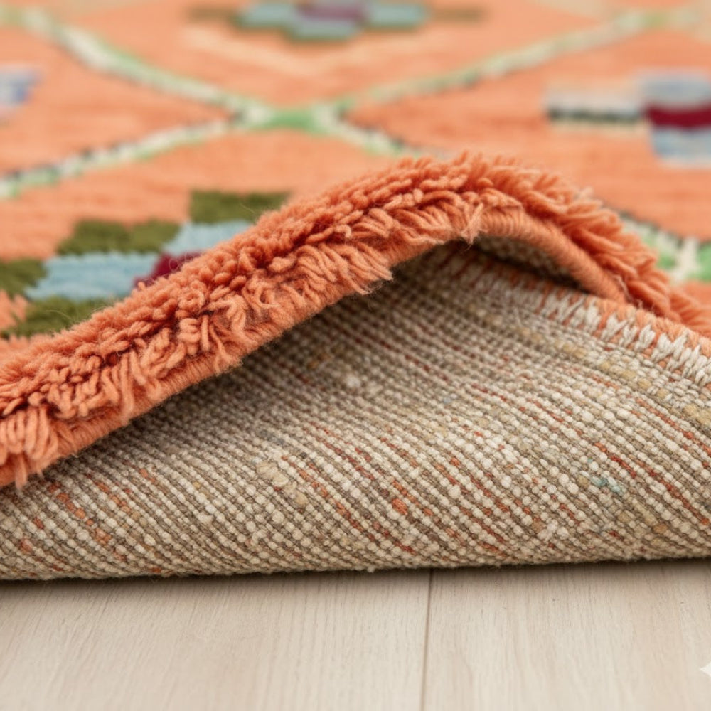 Tapis Berbere Boujad à Motifs Géométrique