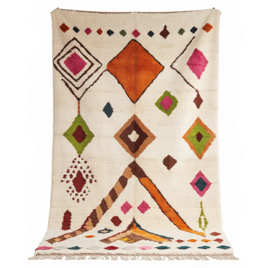 Tapis Berbere Azilal à Motifs Berbère Colorés
