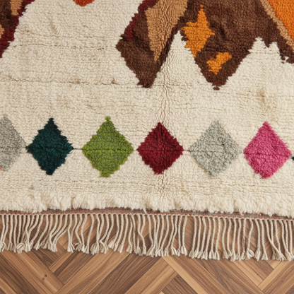 Tapis Berbere Azilal à Motifs Berbère Colorés