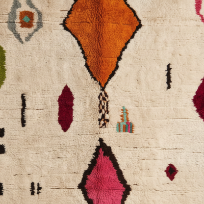 Tapis Berbere Azilal à Motifs Géométriques Colorés