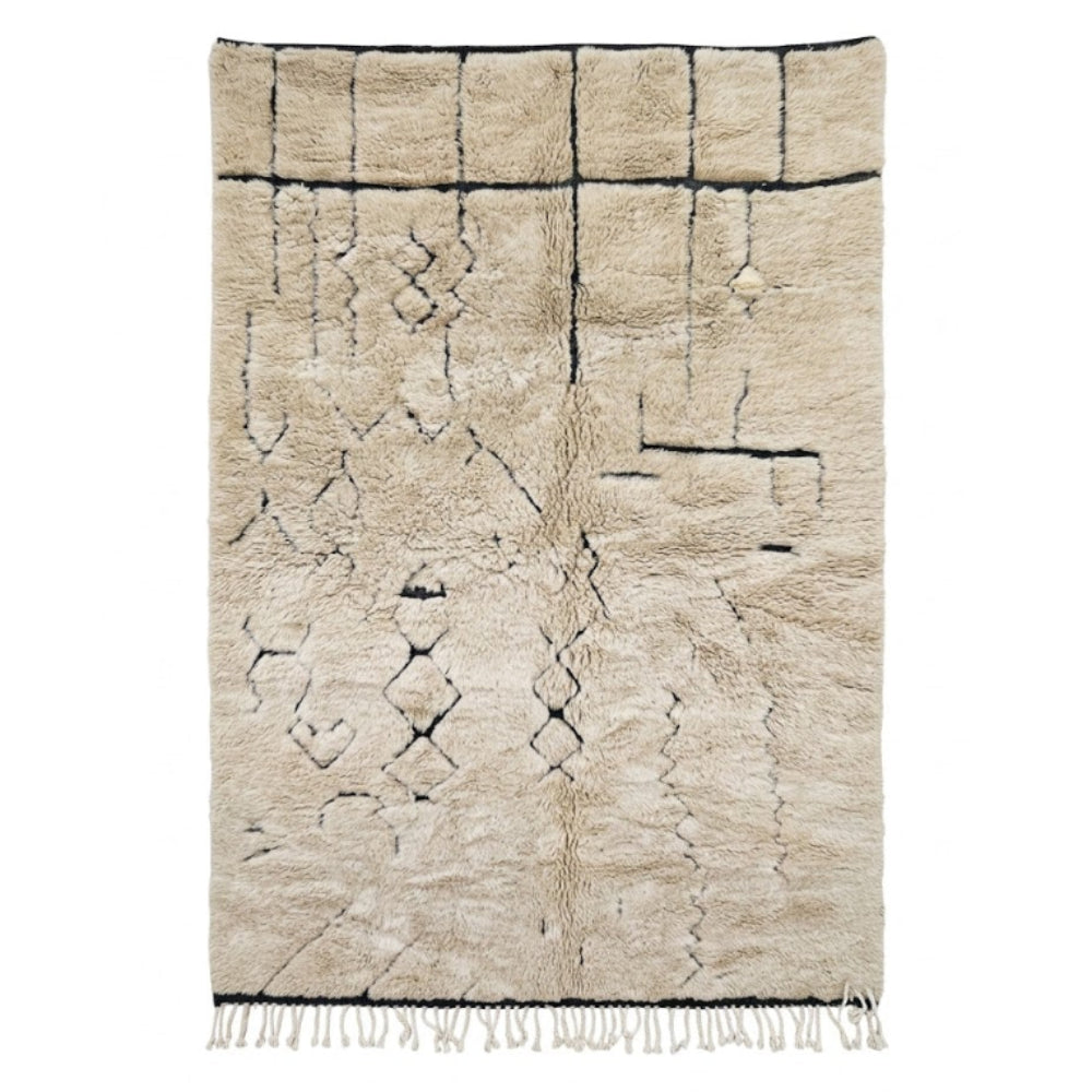 Tapis Berbere Beni Ouarain Motifs Géométriques
