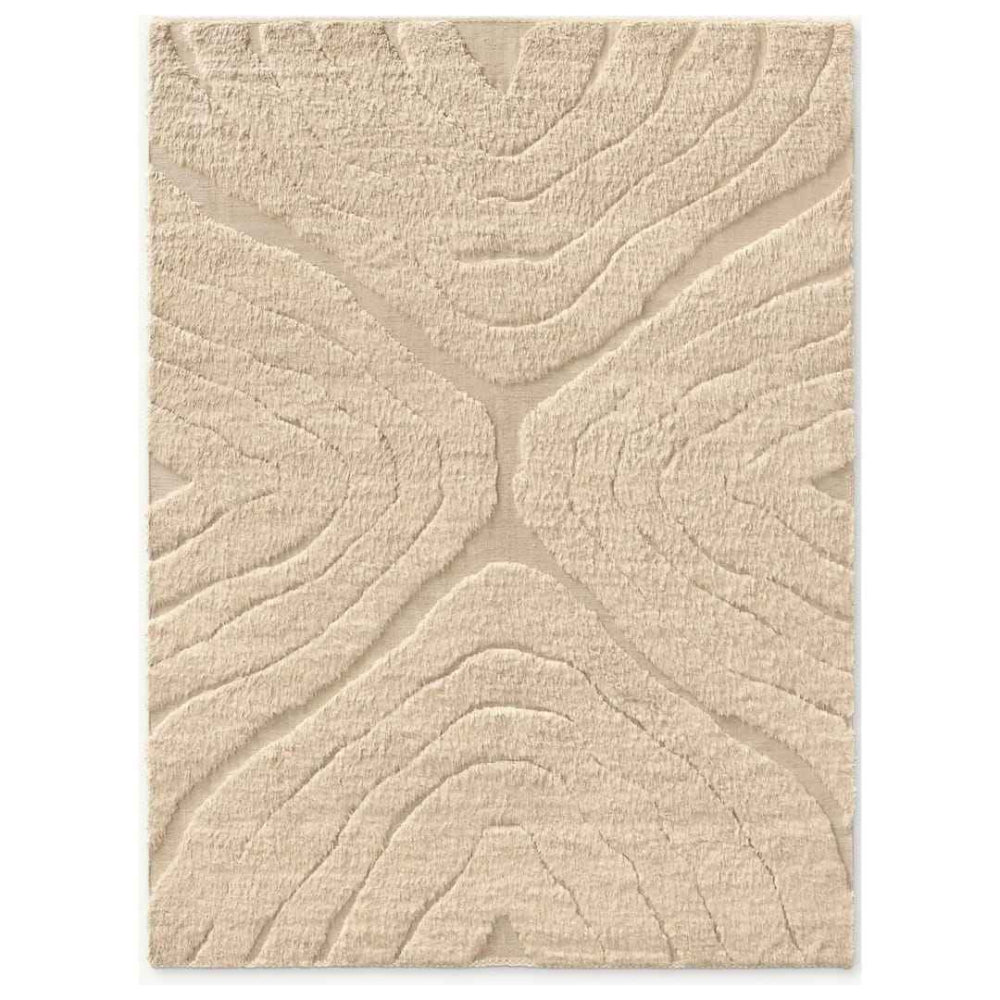 Tapis Berbere Beni Ouarain à Motifs Organiques en Relief