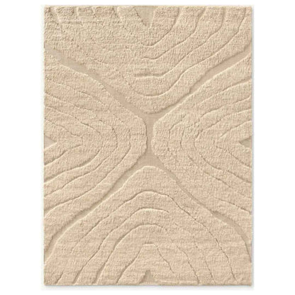 Tapis Berbere Beni Ouarain à Motifs Organiques en Relief
