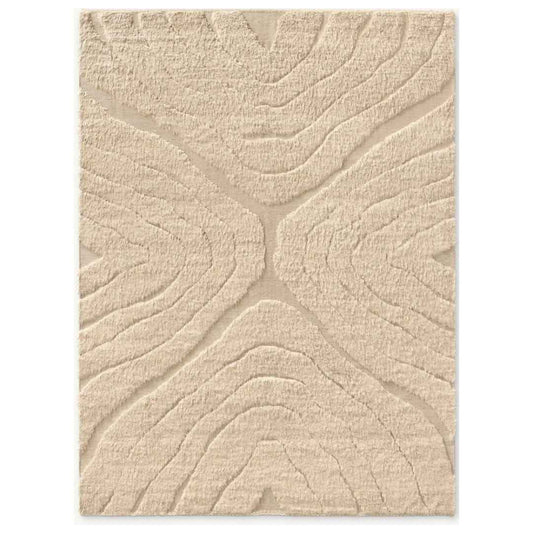 Tapis Berbere Beni Ouarain à Motifs Organiques en Relief
