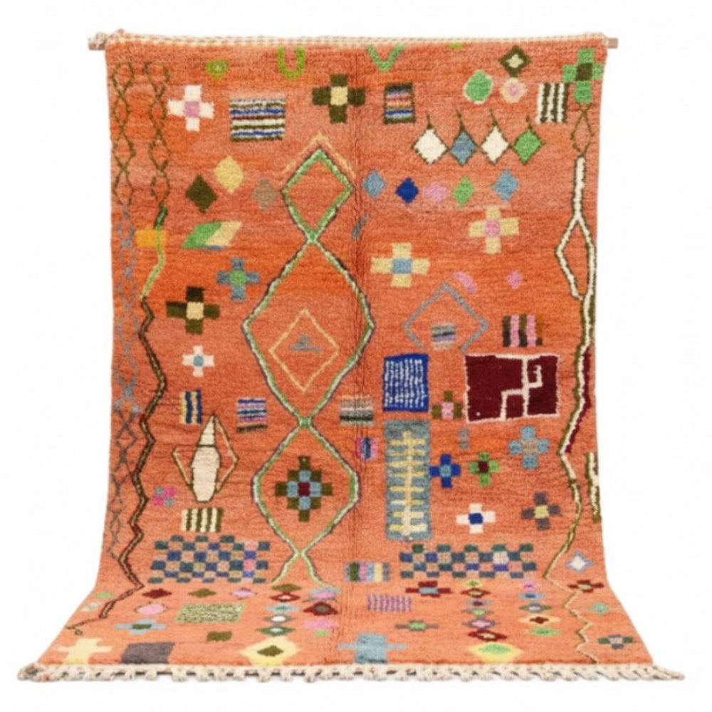 Tapis Berbere Boujad à Motifs Géométrique