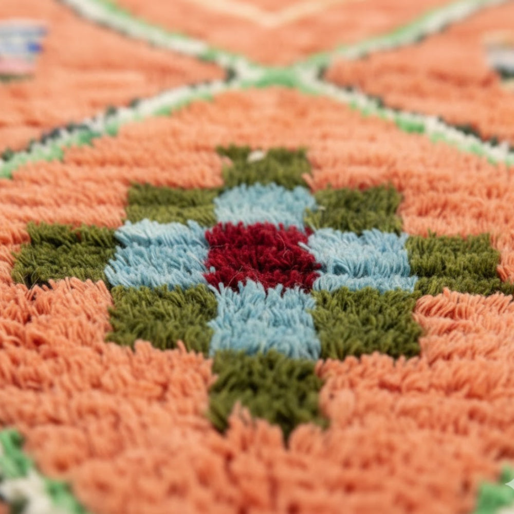 Tapis Berbere Boujad à Motifs Géométrique
