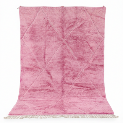 Tapis Berbere Boujad Rose à Motifs Géométriques